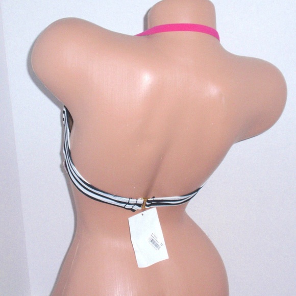 Guess Zebra Stripe Bandeau Padded Bikini Top Wired - Picture 3 of 3